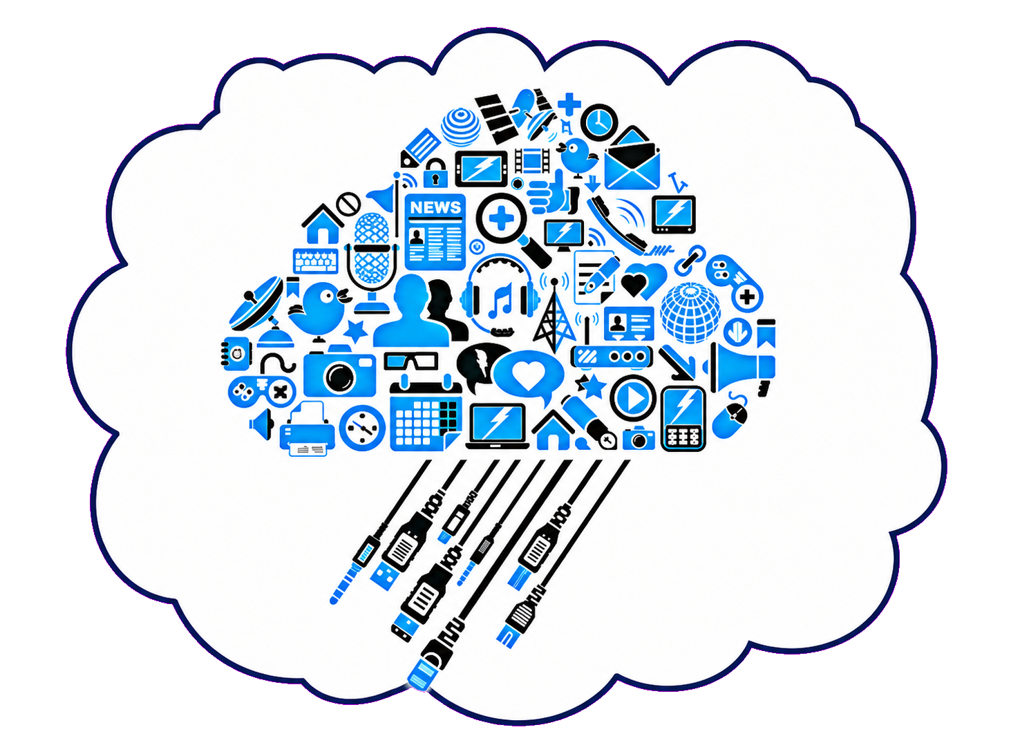 Cloud computing services illustration